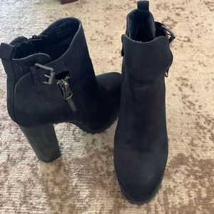 Rebels black high heel boots size 7.5